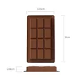 Brown 12-cavity silicone chocolate mold with dimensions 25cm x 14.6cm x 2.68cm - 12-Cavity Small Blocks