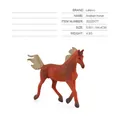 Realistic Arabian stallion model toy in brown and cream, size 5.5x1.1x4.4cm - Single Arabian Horse Model 4.9g