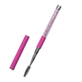 Rose red mascara wand eyelash brush with sparkling pink rhinestones inside the handle - Purple