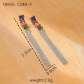 Orecchini pendenti con gemme colorate, nappe in argento e perni in acciaio inossidabile - Argento-Zircone Multicolore