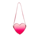 Herzförmige Umhängetasche mit rosa Farbverlauf aus glänzendem Lack-PU-Leder - Rosa