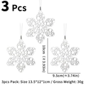 Set of 3 transparent acrylic snowflake ornaments for Christmas tree decorations - 10cm Bubble Snowflake (3PCS)