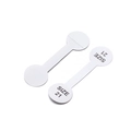 White dumbbell-shaped jewelry ring labels with size 21 printed in black text - Size 21 / 100pcs Pack / White