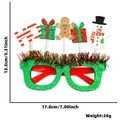 Sparkly green Christmas glasses frame with snowman and gingerbread man decorations - Gingerbread Man Gift Box