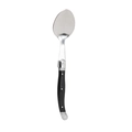 Laguiole style foldable stainless steel spoon with black handle and bee decoration - Single Dinner Spoon / Black