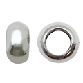 Silver vintage alloy large hole bead for DIY jewelry making in a barrel shape design - Round Spacer 9x9mm