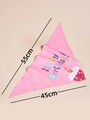 Roze honden bandana voor verjaardag met cupcake print en tekst, 55x45 cm - Roze Verjaardag Driehoekige Sjaal