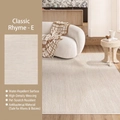 Waterproof cream minimalist rug with anti-scratch and antibacterial high-density weave - 80x160cm / Simple Rhyme E