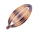 Coffee brown gradient banana hair clip with vertical comb for high ponytail styles - 14cm Triple Row Tortoiseshell