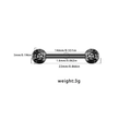 14G black stainless steel barbell nipple ring with 14mm length and textured ball ends - Black Textured Ball Barbell