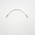 White PU leather handbag handle with gold snap hooks for DIY bag accessories replacement - White