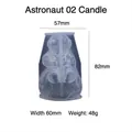 Astronaut siliconen mal voor kaarsen 82mm hoogte voor doe-het-zelf gipsprojecten - Astronaut 02 (Zittend) / Wit
