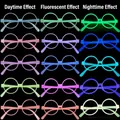 Luminous round glasses in five colors shown in day, fluorescent, and night modes - Luminous Round Frames Mixed / Multicolor