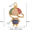 Golden boy pendant charm with colorful micro-pave zircons for DIY jewelry making - Cartoon Boy Pendant (M611538-Boy)