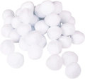 Close-up of soft white plush pom poms for Christmas DIY crafts and festive ornaments - 10pcs OPP Bag 5cm / White