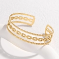 Three-Layer Stacked Bead Chain Style (SZ023-Gold Color)