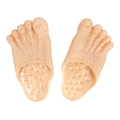 Lustige realistische Big-Foot-Hausschuhe für Halloween-Cosplay mit Hautstruktur - Einheitsgröße / Hautfarben
