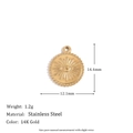 Mini Radiant Evil Eye Pendant - Gold