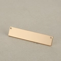 Polished gold rectangular stainless steel connector link with two holes for DIY bracelets - 9*45MM Double Hole / Gold