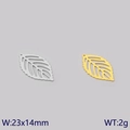 Hollow leaf charms in gold and silver plating with 23x14mm dimensions for jewelry - Style 8-Hollow Leaf (Steel) / Steel