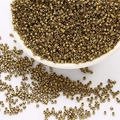 Golden 2mm cylinder glass beads for DIY jewelry making and handmade accessories - Antique Gold