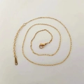 Collana a catena a maglie in acciaio inossidabile dorato con chiusura a moschettone e extender - Catena a Croce d'Oro