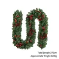 Ghirlanda natalizia da 2,7m con pigne e bacche rosse, lunghezza 270cm e peso 1200g - Ghirlanda di Pigne Grandi 2.7M