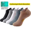 Set of 5 cushioned low-cut athletic socks in neutral colors with towel bottom padding - Ankle Socks / Solid Colors Mixed