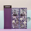 Three-piece magic teacher themed stickers set featuring purple dark anime characters - Magic Teacher