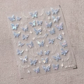 Holografische violette Schmetterling Nagelsticker mit schimmernden Sternen, Modell M-413 - Aurora Schmetterling Stil (M-413)