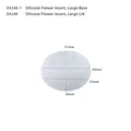 Soporte de silicona blanca para tallos de flores con diseño en espiral de múltiples hoyos - Grande (D4246) / Natural
