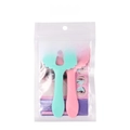 Silicone eye makeup helper tool, multi-functional eyeliner stencil and eyeshadow guard. - Pink & Green Set