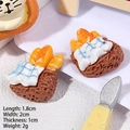 Miniature resin bread basket model for DIY crafts and magnets set of 2 pieces - Basket Baguette