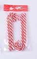 Confezione da 6 bastoncini di zucchero natalizi in acrilico a strisce bianche e rosse - 6 pezzi per confezione / Bastone di Zucchero Rosso e Bianco