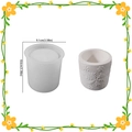 Molde de silicona para caja de copo de nieve 9,1cm diámetro tarro resina DIY - Caja de almacenamiento Copo de nieve Relieve - Base / Diámetro 9,1 cm / Altura 8,6 cm