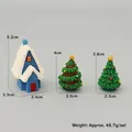 Miniatur-Set mit blauem Schneehaus und kleinen Weihnachtsbäumen für die Dekoration - [Set 4] 3-teilige Schneehaus-Kombi