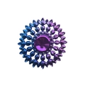 Blue-purple gradient hand spinner with ornate patterns and a purple center gem - New Gradient Dazzling Lotus Lantern