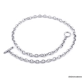 Collar de cadena Rolo de acero inoxidable plateado para hombre con cierre OT 505x6mm - 6mm Ancho x 505mm Largo (KN80660-Z) / Color Acero