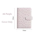 A6 purple binder cover with ostrich leather texture measuring 190x132mm shell only - A6 Purple (Cover Only)
