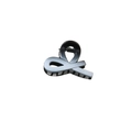Minimalist Korean hair claw clip in dark grey gradient resin with twisted loop design - 4cm Gradient Ribbon / Black