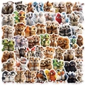 Cute 3D cartoon animal sticker set featuring paired baby pandas, lions and koalas - Twin Animals (SJS245) / 55 Sheets