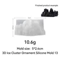 Moule en silicone pour cristal de 5x2,4cm pour résine DIY et bougies artisanales - Style 13 Grappe de Cristal