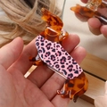Molla per capelli a forma di bassotto con stampa leopardata marrone e rosa - Bassotto Leopardo Marrone e Rosa (H227)