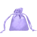 Elegant purple satin drawstring pouch for jewelry gift packaging with silky finish - 7*9cm / Light Purple