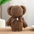 Brown coral fleece teddy bear towel gift with Just for you ribbon and pearl detail - 30*30cm / Pearl Bear Coffee