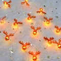 Guirnalda de luces LED de hilo de cobre con renos festivos y suave luz cálida - 3 Metros 30 LEDs / Alce