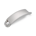 Gladde gebogen roestvrijstalen ID-staaf met dubbele ringen voor DIY armbanden maken - Zilveren Gebogen Staaf Stijl (KLJ6287-Z)