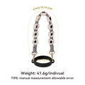 Handmade woven flower water bottle strap with dimensions 41cm length and 6.2cm silicone ring - K68824 Black