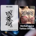 Tatouage éphémère papillon fleur HX-008 étanche avec effet réaliste sur la peau - HX-008