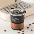 Black stainless steel camping cup with wood grain band, lid, and metal straw - Cup + Wood Sleeve + Lid + Straw / Black